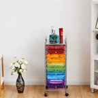 10 Drawer Rolling Storage Cart - 15D x 13W x 34H