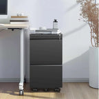 2 Drawer Metal Mobile File Cabinet with Lock for Hanging Legal/Letter/A4 Size