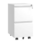 2 Drawer Metal Mobile File Cabinet with Lock for Hanging Legal/Letter/A4 Size