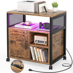 Printer Stand with LED Lights, - 23.6D x 17.2W x 26H