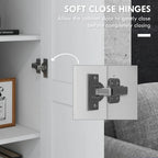 69 Tall Storage Cabinet with Adjustable Shelves and Soft Close Doors