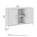White Accent Storage Cabinet with Doors – Adjustable Shelves, Single