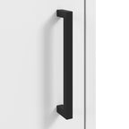 White Accent Storage Cabinet with Doors – Adjustable Shelves, Single