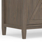 Smoky Brown Transitional Solid Wood Sideboard, 54" Wide – 6 Drawers, 2 Cabinets