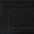 Black Rattan-Door 1-Drawer 1-Door Cabinet, 1-Person Assembly