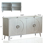 Modern Lacquered 4 Door Wooden Cabinet