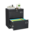 2 Drawer Metal Lateral File Cabinet with Lock,Office Vertical Files Cabinet,Locking Metal File Cabinet