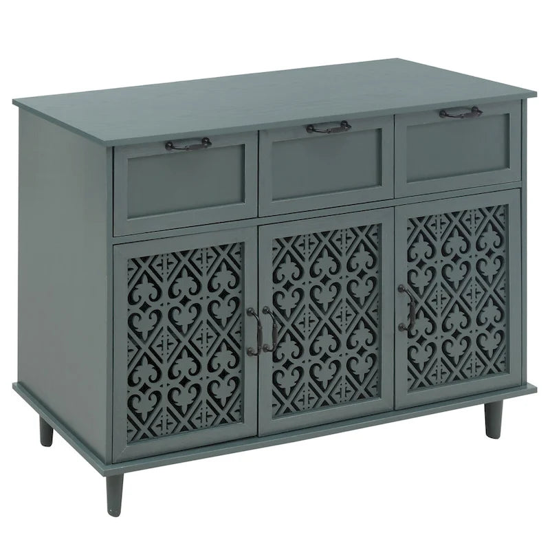 3 Door 3 Drawer Cabinet, American Furniture, Suitable for Bedroom, Living Room, Study